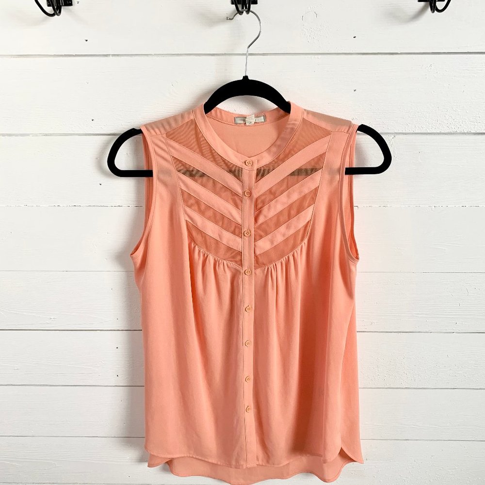 Pleione Sleeveless Blouse - Peach/Coral